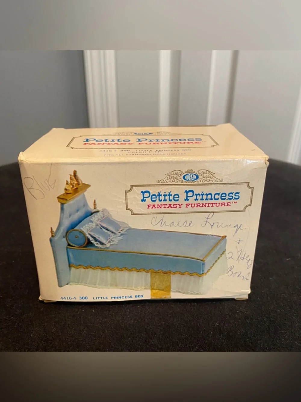Vintage Ideal “Petite Princess” 4416-4 300 Little Pincess Miniature Bed - Blue
